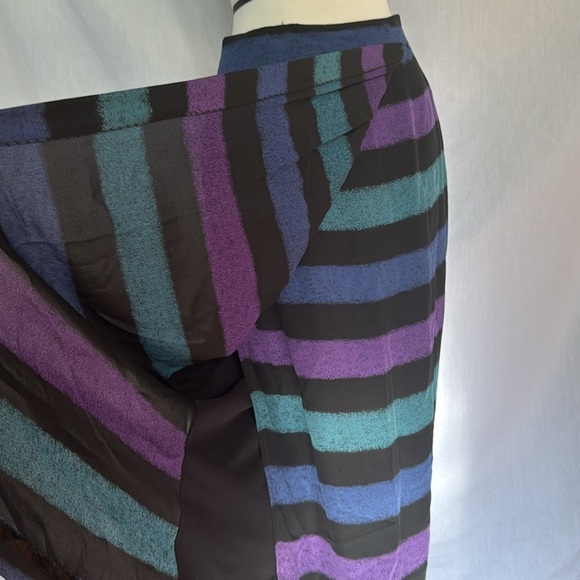 Vintage Silk Skirt Field Manor Modern Classics Size 4 Striped - Picture 5 of 6